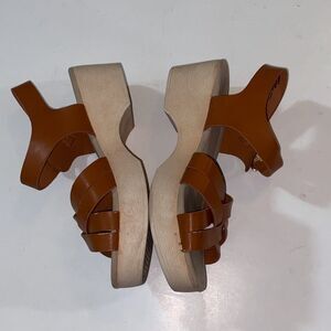 Place Tan Brown Strappy Sandals Girl Size 1